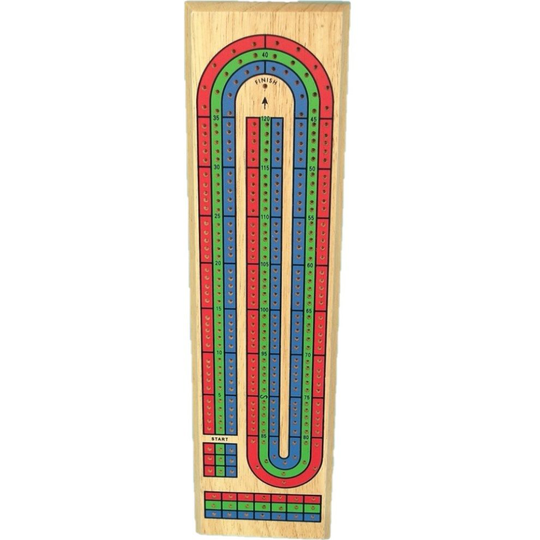 Three-Handed Wooden Cribbage Board | Tabletop Crib Board