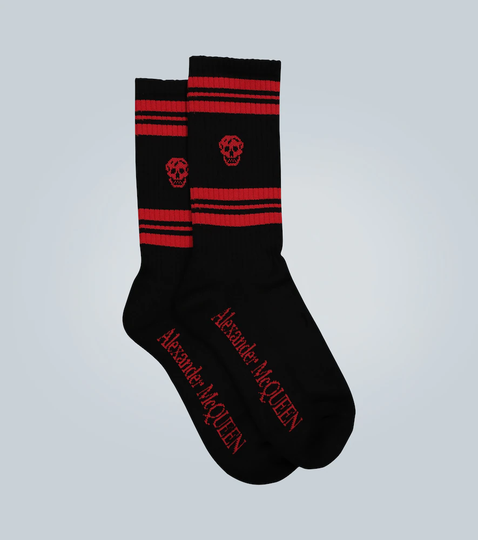 Skull cotton-blend sock