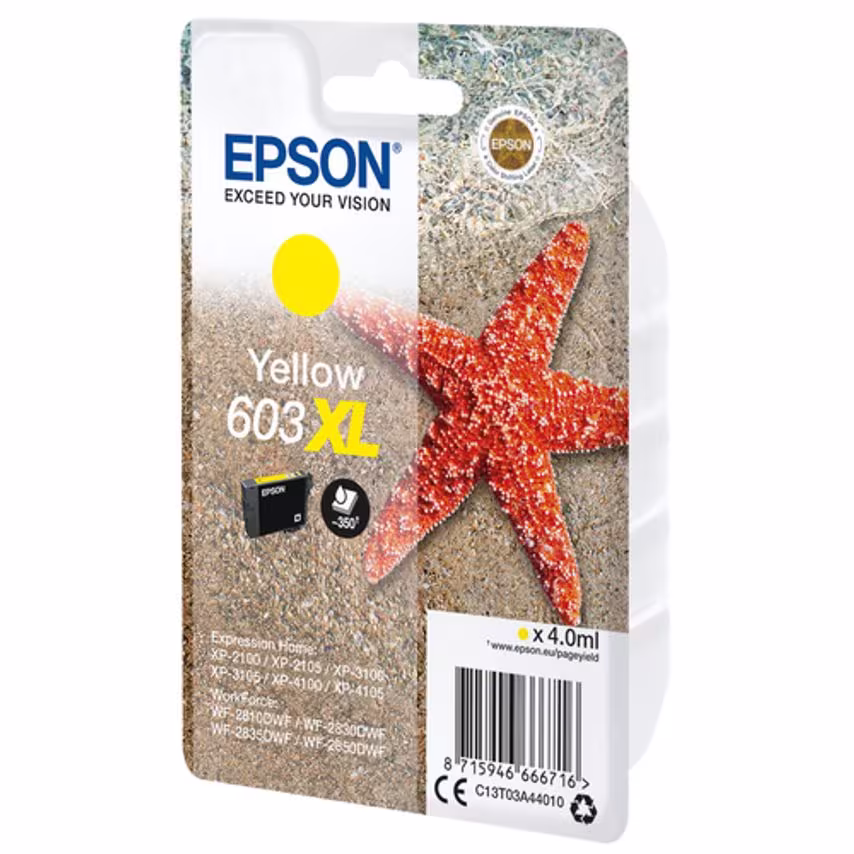 Epson Ink Low Volume Single Pack Yellow 603XL Ink