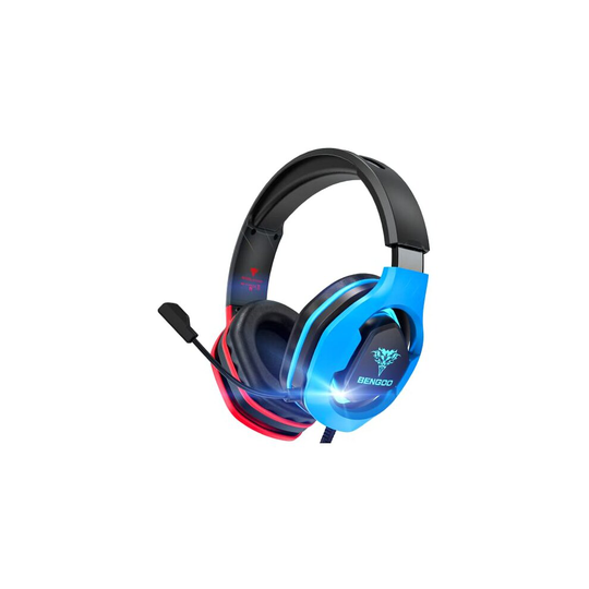 BENGOO G9500 Gaming Headset Headphones for PS4, Xbox One, PC Controller, Over Ear Headphones with 720Noise Cancelling Mic, Bicolor LED Ligh
