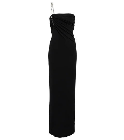 G Chain crêpe gown