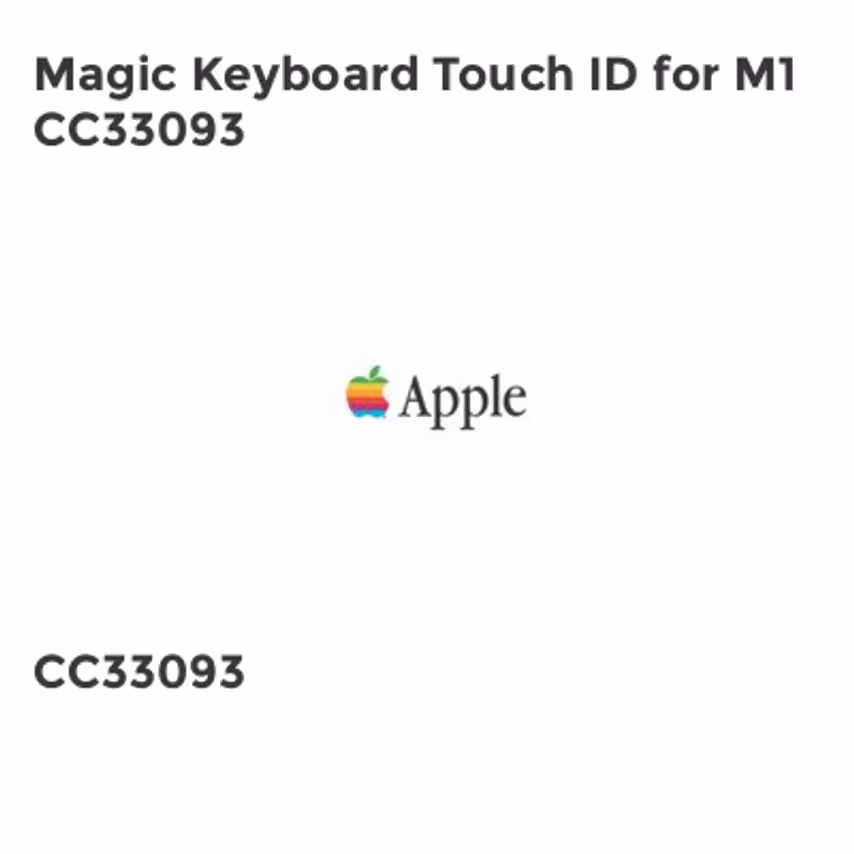 Apple Magic Keyboard Touch ID for M1 CC33093
