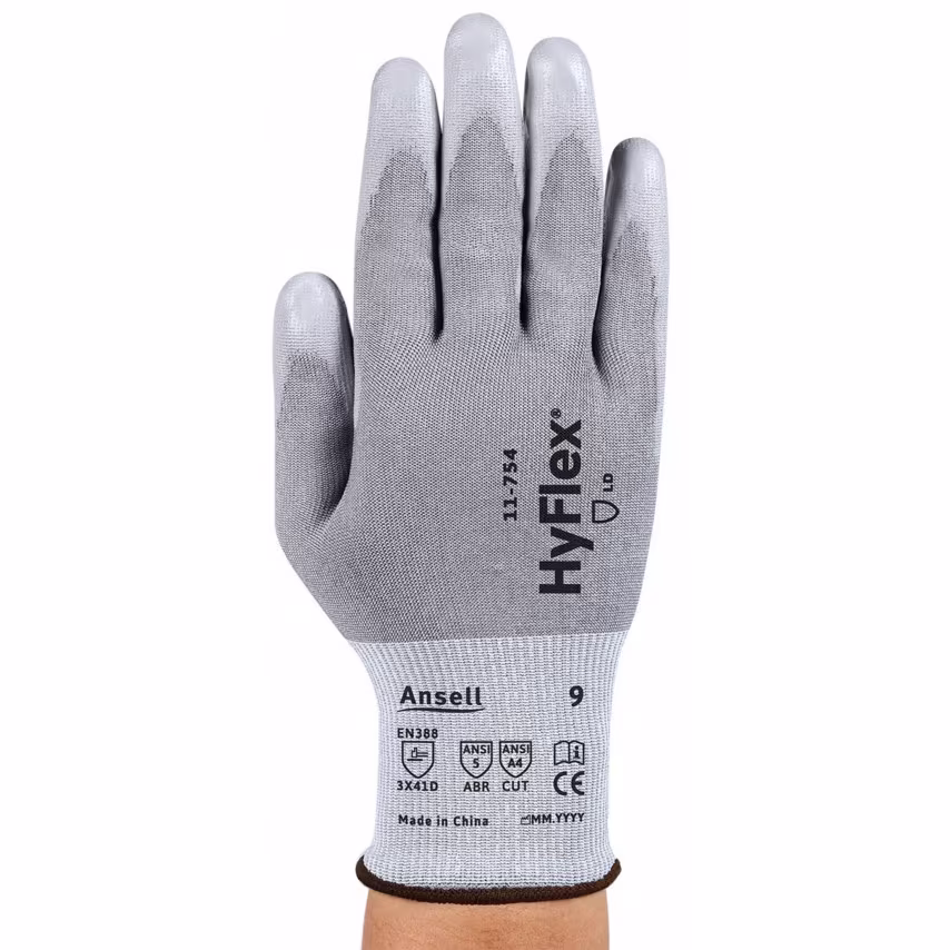 Ansell 11-754 CUT D PU PALM COATED GLOVES SIZE 7