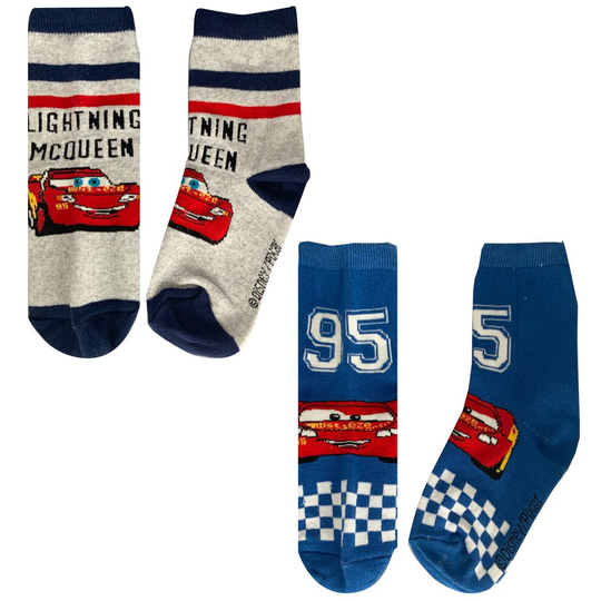 (6-8.5) Disney Cars Socks - Pack of 2
