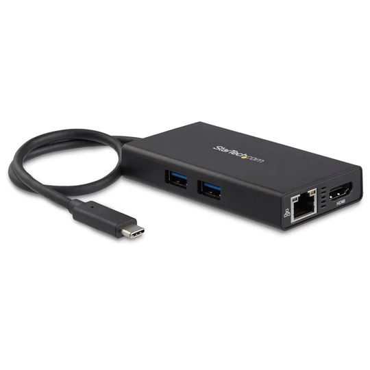 StarTech.com USB-C Multiport Adapter with 4K HDMI - 2x USB-A Ports - 60W PD - Bl