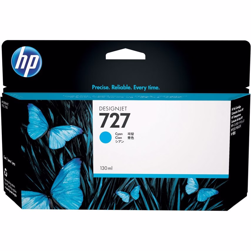 HP 727 Cyan Standard Capacity Ink Cartridge 130ml - B3P19A