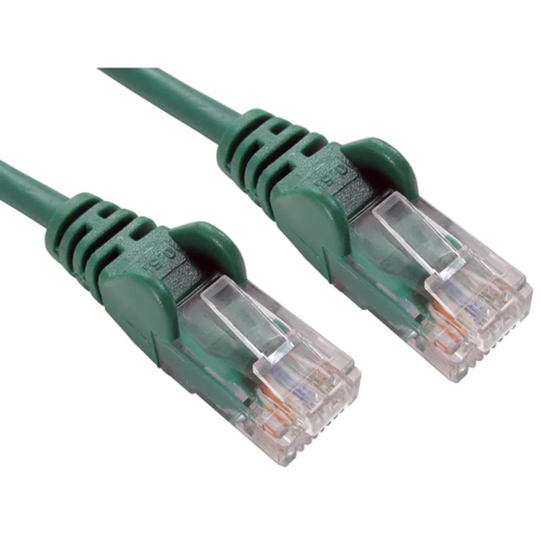 Cables Direct 5 Cables 1M Network 5E Moulded Boots Green-