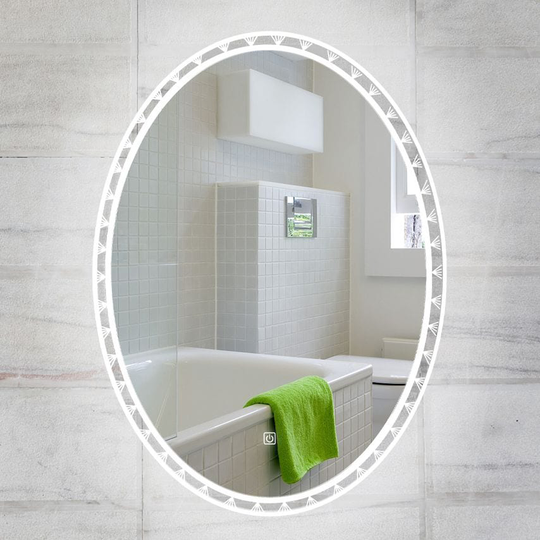 Living and Home LED Illuminated Bathroom Mirror with 3-Step Dimmer Switch LED To