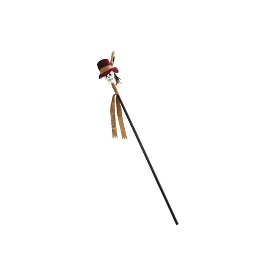 Halloween Voodoo Staff Skull Cane - Witch Doctor Fancy Dress Deluxe Adult - voodoo witch doctor halloween fancy dress deluxe adult costume wig cane