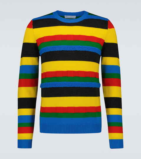 Colorblocked crewneck sweater