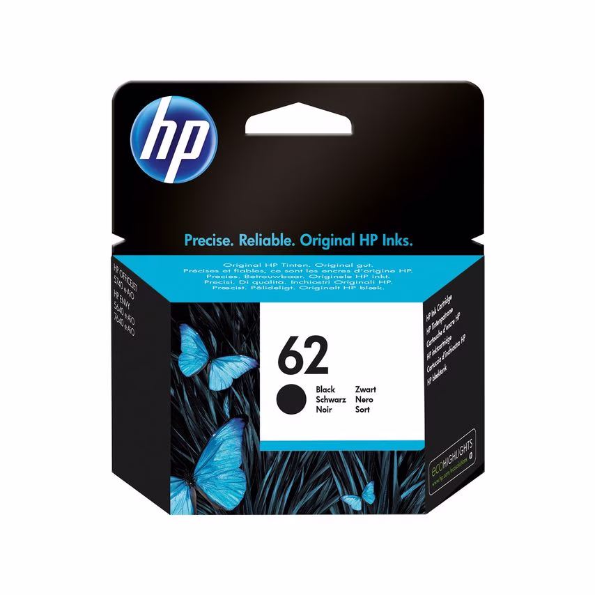 HP 62 Black Standard Capacity Ink Cartridge 4ml - C2P04AE