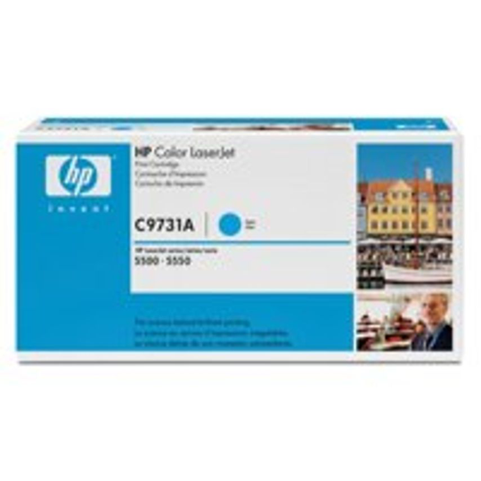 HP 645A Cyan Standard Capacity Toner Cartridge 12K pages for Color LaserJet 5500