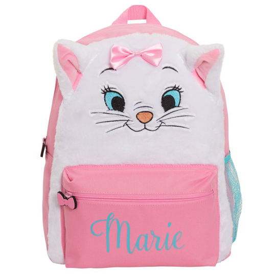 (One Size) Aristocats Marie Plush Girls Backpack Kids Disney School Bag Cat Lunch Book Bag