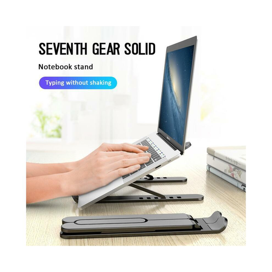 Laptop Stand Adjustable Folding Portable Desktop Holder Grey