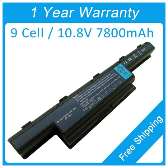 New 9 cell 7800mah laptop battery AS10D41 AS10D51 for Packard Bell Eas