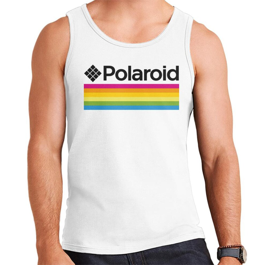 (Large, White) Polaroid Logo Men's Vest