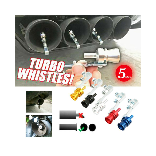(Black, M) Universal Car Turbo Sound Whistle Exhaust Pipe Oversized Roar Maker For Auto