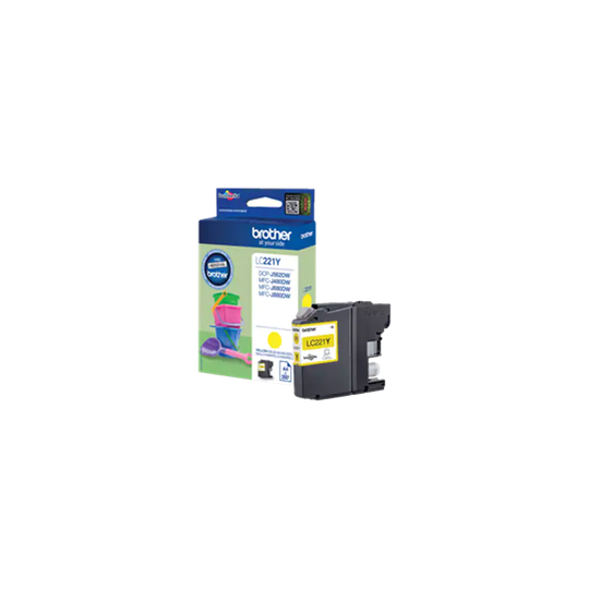 Brother Brother Yellow Ink Cartridge 4ml - LC221Y