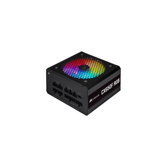 Corsair 650W CX-F RGB Series CX650F PSU, Fully Modular, Rifle Bearing Fan, 80+ Bronze, RGB Fan