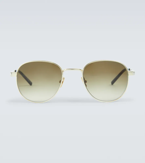 Metal round-frame sunglasses