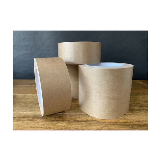 (4) Kraft Brown Paper Tape 35mmx50m Self Adhesive Eco Friendly Packing