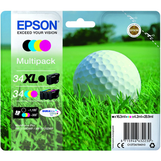Epson Ink Low Volume 34XLB 34CMY Origmulti