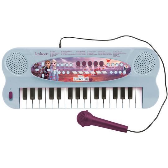 Disney Frozen II Electronic Keyboard with Mic and Line-In Cable (32 keys)