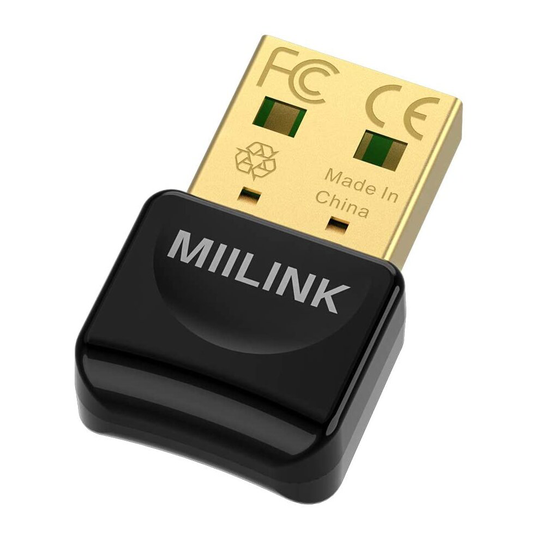 1mii Bluetooth 5.0 Adapter for PC, USB Bluetooth Dongle for PC Windows 10/8/ 8.1/7 Desktop, Laptop, Mouse, Keyboard, Headphones, Speakers, Music &