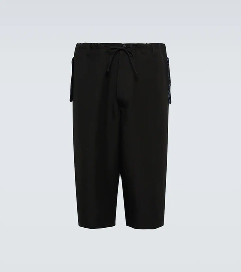 Viscose and linen shorts