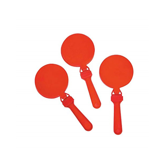 Fun Express - Red Round Clapper - Toys - Noisemakers - Hand Clappers - 12 Pieces