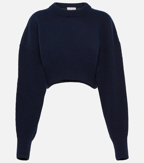 Cropped wool sweater