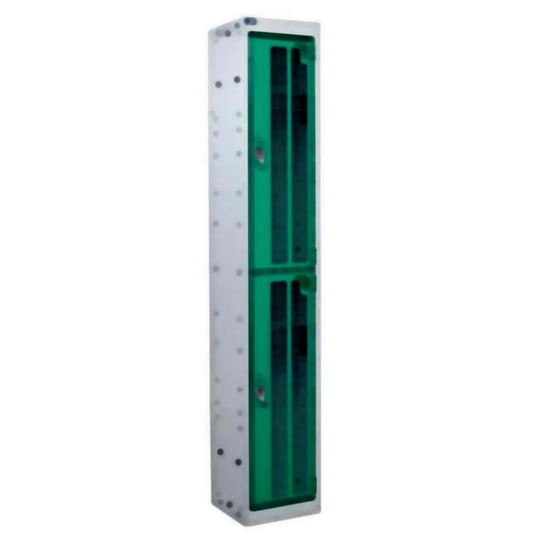 QMP Large Laptop & Tablet Storage Trolley 1200.1040.660 - 16 Tiers, 2 Doors - Bl