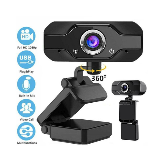 Full HD 1080P Webcam With Microphone MIC USB Camera For PC Desktop Laptop UK