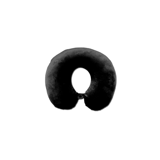 Travel Pillow - Memory Foam Neck Pillow/Support Pillow by Bloc London. Soft Velour with Firm Foam. Ideal cusion for Work, Home or Travel. Machin