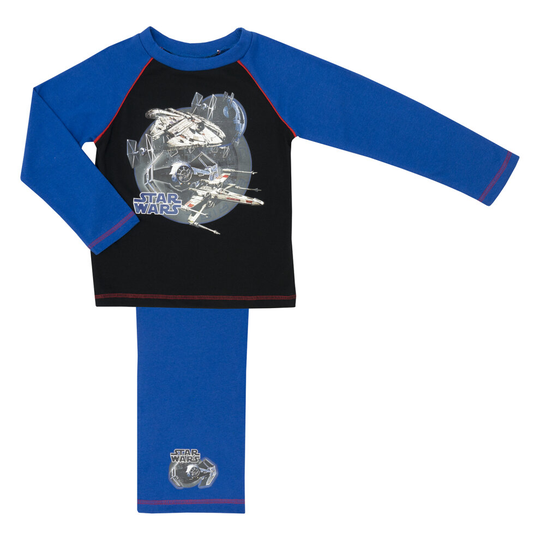 (millenium falcon Blue/Black, 4-5 years / 110 cms) Boys Star Wars millennium Falcon Pyjamas