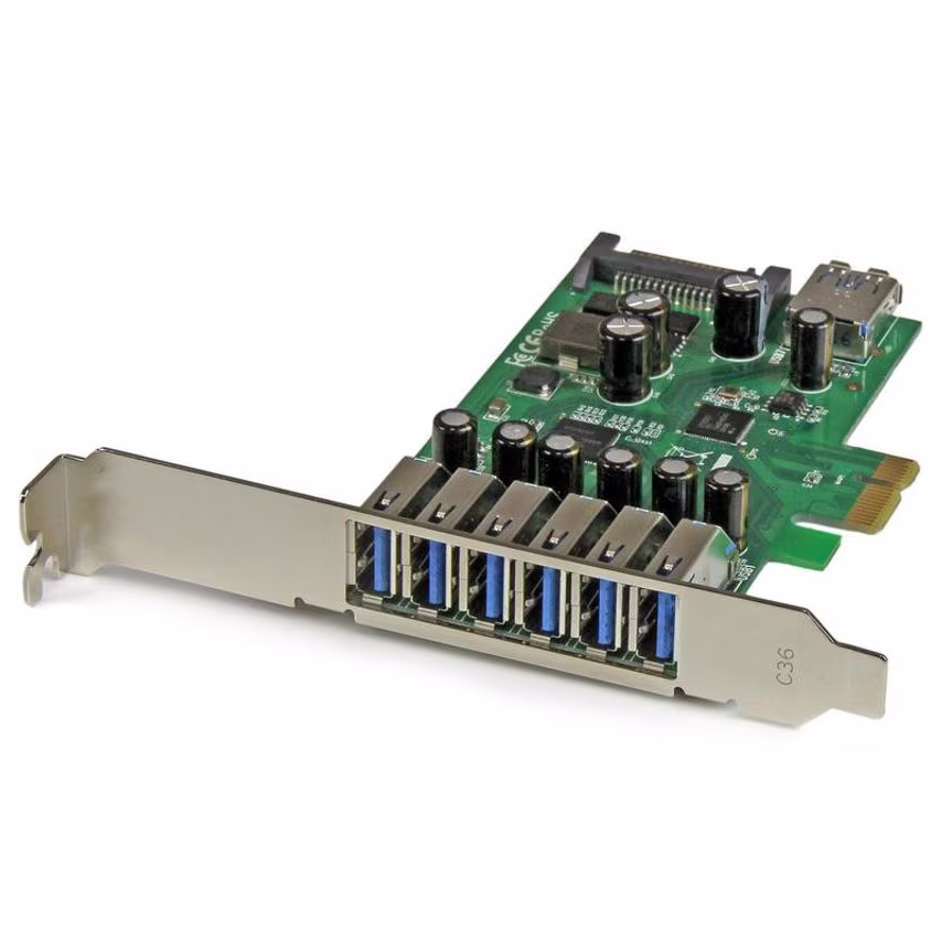 Startech 7 Port PCI Express USB 3.0 Card UASP- you get 3