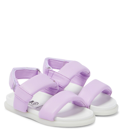 Padded leather sandals