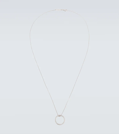 Ring silver necklace
