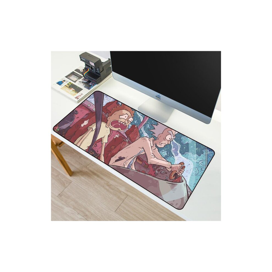 (Red) 800x300MM Large Mouse Pad Anti-slip Natural Rubber Gaming Mousepad Rick And Morty with Locking Edge Gamer Keyboard Mat