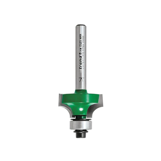 Trend C076 x 1/4 TCT Bearing Guided Ovolo & Round Over 6.3mm Radius TREC07614TC