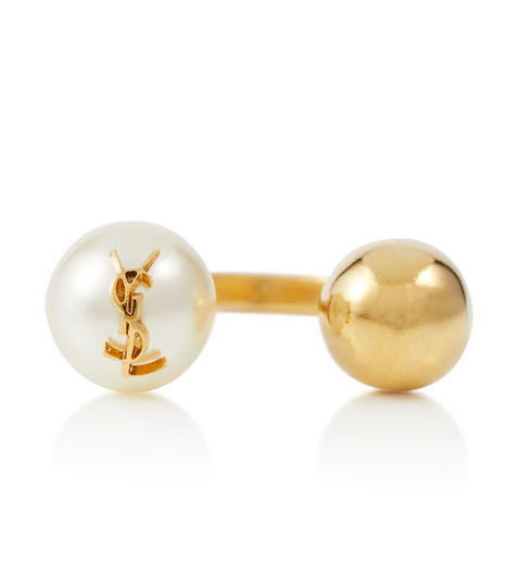 Faux pearl ring