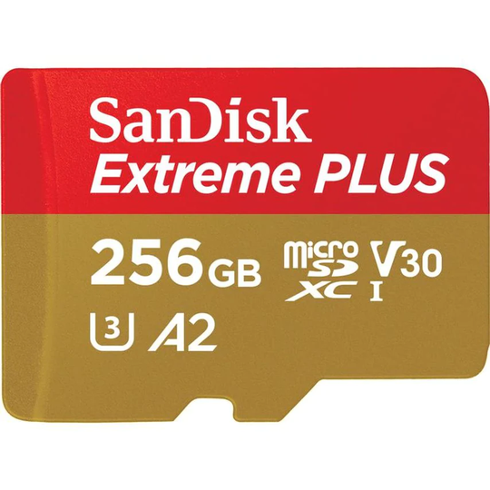 Sandisk 256GB Extreme Plus MicroSDXC CL10 UHSI