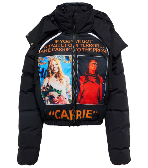Printed puffer jacket