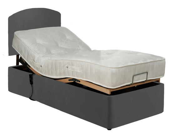 MiBed Berrington Adjustable Single Fabric Bed Frame