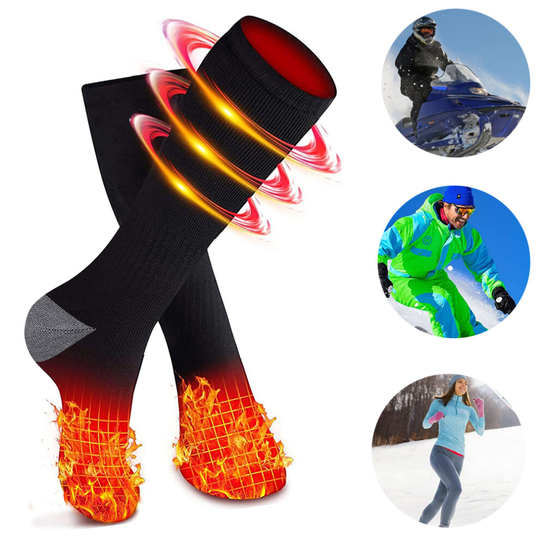 Electric Heated Socks Foot Thermal Warmer Skiing Walking Rechargeable