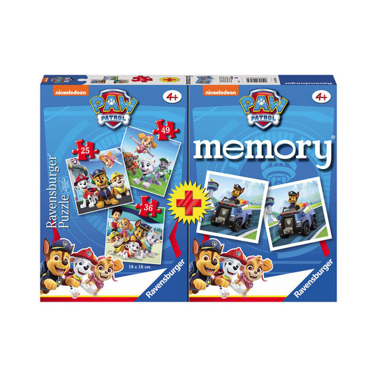 Ravensburger Paw Patrol 3 Puzzles + Memory Multipack - Version 1 - 37 x 27 x 6 CM