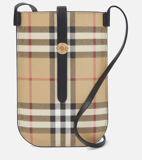 Vintage Check phone pouch