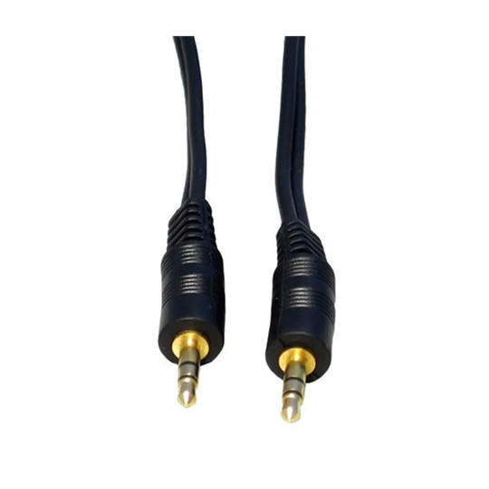 Cables Direct Cables 5M Black 3.5MM ST M-M Cable Gold B/Q 100