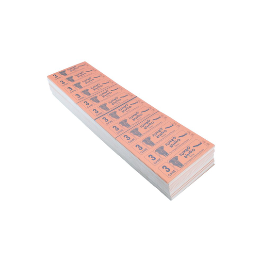 Jumbo Bingo Ticket Booklets, 12 to View, 3 Game