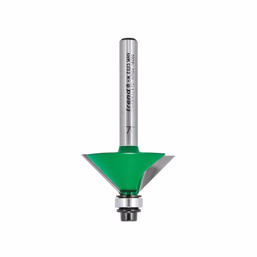 Trend C049 x 1/4 TCT Bearing Guided Chamfer Cutter 45 12.7 x 32mm TREC04914TC